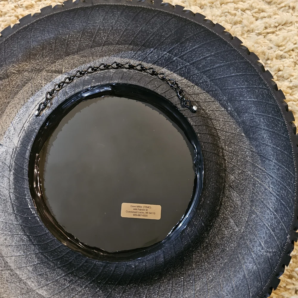 Goodyear Tire Wall Mirror with Red Number
